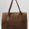 Corîu Suede Large Bitta Bag In Taupe