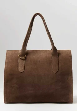 Corîu Suede Large Bitta Bag In Taupe