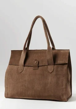 Corîu Suede Large Bitta Bag In Taupe