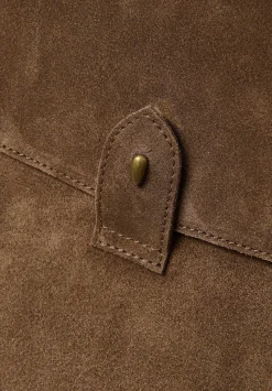 Corîu Suede Large Bitta Bag In Taupe