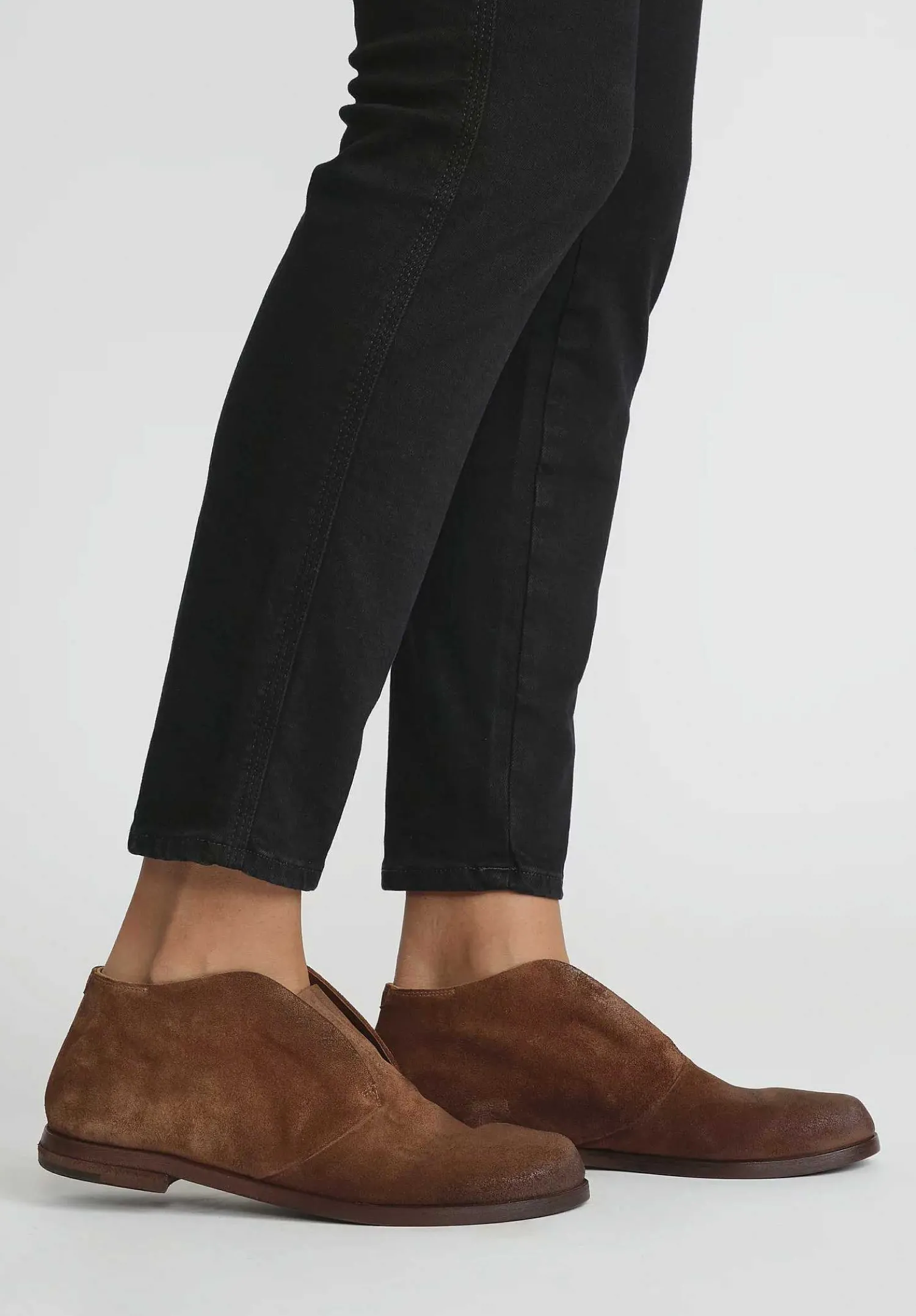 Marsèll Suede Listello Slip-On Shoe In Basalto Brown