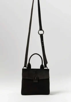 Corîu Suede Mini Bitta Crossbody Bag In Dark Brown