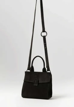 Corîu Suede Mini Bitta Crossbody Bag In Dark Brown
