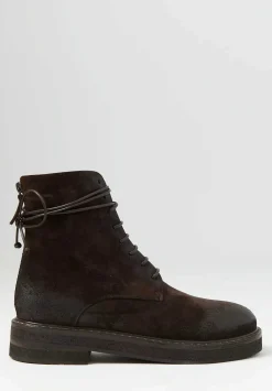 Marsèll Suede Parrucca Combat Boots In Moro Brown