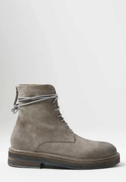 Marsèll Suede Parrucca Lace-Up Ankle Boots In Asfalto Grey