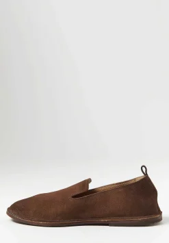 Marsèll Suede Strasacco Pantofola Shoe In Chocolate Brown