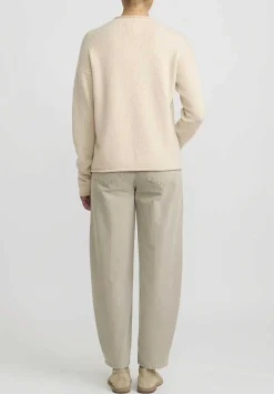 Lauren Manoogian Super Baby Alpaca And Cashmere Crewneck Sweater In Alabaster White