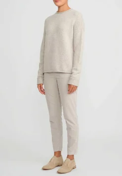 Lauren Manoogian Super Baby Alpaca And Cashmere Crewneck Sweater In Carrara Cream