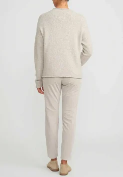 Lauren Manoogian Super Baby Alpaca And Cashmere Crewneck Sweater In Carrara Cream