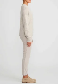 Lauren Manoogian Super Baby Alpaca And Cashmere Crewneck Sweater In Carrara Cream