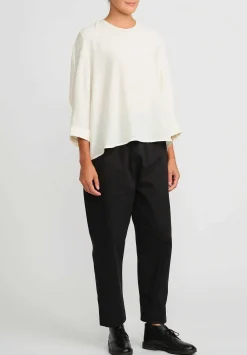 Toogood The Cutter Herringbone Cotton Top In Raw White