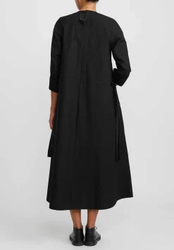 Toogood The Cutter Paper Cotton Dress In Flint Black