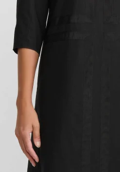 Toogood The Cutter Paper Cotton Dress In Flint Black
