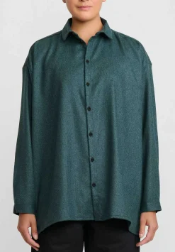 Toogood The Draughtsman Lambswool & Cashmere Shirt In Moorland Green