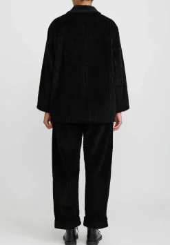 Toogood The Stonemason Bold Cotton Corduroy Jacket In Flint Black