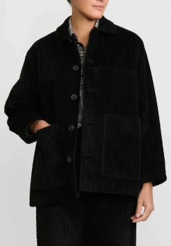 Toogood The Stonemason Bold Cotton Corduroy Jacket In Flint Black