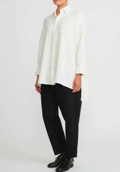 Toogood The Trawlerman Silk Shirt In Raw White