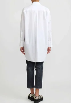 Sacai Thomas Mason Cotton Poplin Shirt In White