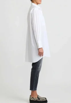Sacai Thomas Mason Cotton Poplin Shirt In White