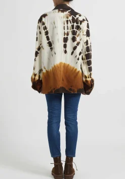 Jil Sander+ Tie Dye Shirt Jacket In Natural & Brown