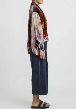 Gilda Midani Velvet ''Croissant'' Overtop In Steel Planet Red And Blue
