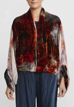 Gilda Midani Velvet ''Croissant'' Overtop In Steel Planet Red And Blue