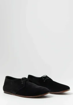Album di Famiglia Velvet Lace-Up Shoes In Black