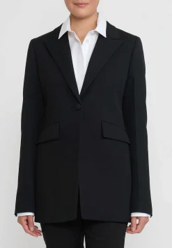Jil Sander Virgin Wool Tailored Jacket In Black