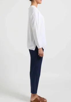 Antonelli V-Neck Cotton ''Malatesta'' Sweater In White