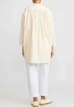 Daniela Gregis Washed Cotton Camicione Kora Lavato Shirt In Panna Cream