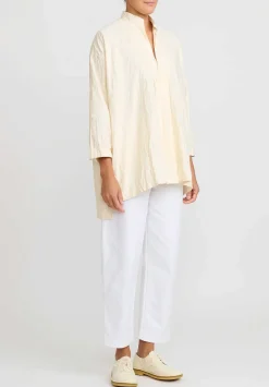 Daniela Gregis Washed Cotton Camicione Kora Lavato Shirt In Panna Cream