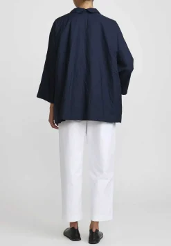 Daniela Gregis Washed Cotton Luglio Rosella Jacket In Navy Blue