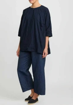 Daniela Gregis Washed Cotton Newpride Rossella Top In Navy Blue