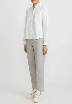 Bergfabel Washed Cotton Poplin Short ''Tyrol'' Shirt In White