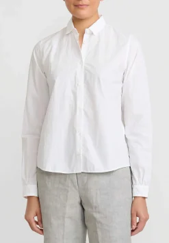 Bergfabel Washed Cotton Poplin Short ''Tyrol'' Shirt In White
