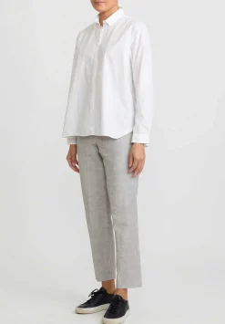 Bergfabel Washed Paper Cotton ''Tyrol'' Shirt In White