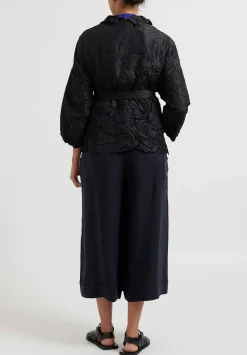 Daniela Gregis Washed Silk Gladiolo Mirta Jacket In Black