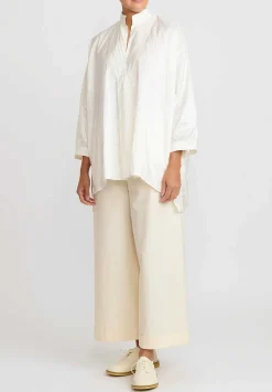 Daniela Gregis Washed Silk Kora Shirt In Avorio Bianco