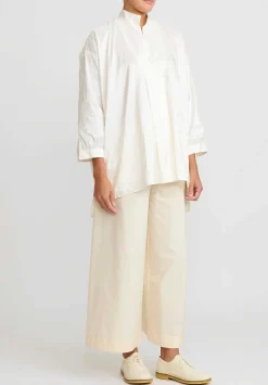 Daniela Gregis Washed Silk Kora Shirt In Avorio Bianco