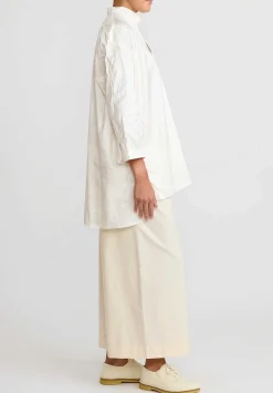 Daniela Gregis Washed Silk Kora Shirt In Avorio Bianco