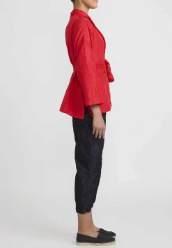 Daniela Gregis Washed Silk Sigaretta Elastico Pants In Navy Blue