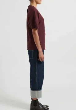 Jil Sander Washi Top In Chocolate Red-Brown