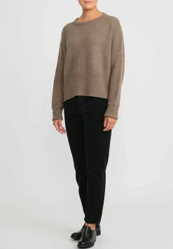 Lauren Manoogian Wool And Baby Alpaca Crewneck Sweater In Mushroom Brown