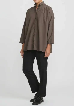 Bergfabel Wool Easy Pants In Blue & Brown Check