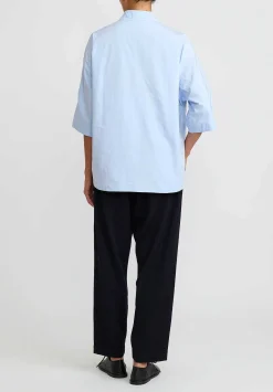 Casey Casey Wool Fabi Drapey Pants In Navy Blue