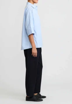 Casey Casey Wool Fabi Drapey Pants In Navy Blue