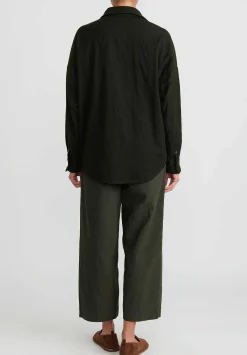 Chez Vidalenc Wool Mar ''Axl'' Shirt In Army Green