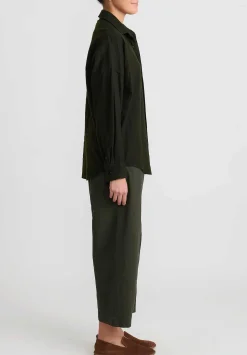 Chez Vidalenc Wool Mar ''Axl'' Shirt In Army Green