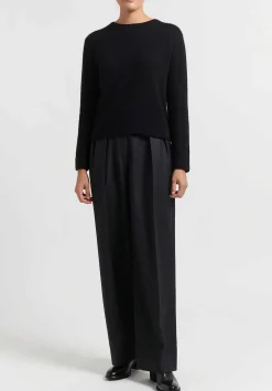 The Row Wool ''Marcelina'' Pant In Grey Melange