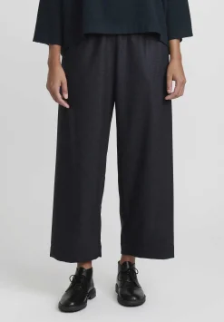 Daniela Gregis Wool Tapered Leg Pigiama Fondo Stretto Pants In Pied De Poule, Grey & Black
